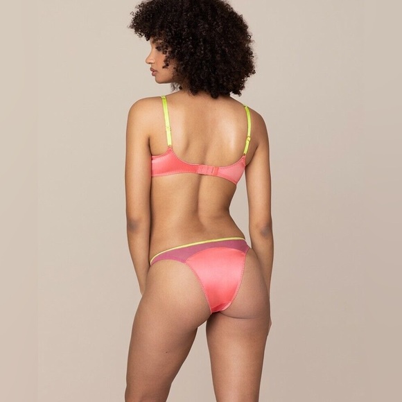 Neon Pink and Lime Green Deadstock NWT Agent Provocateur “Viv” Set - Picture 4 of 7